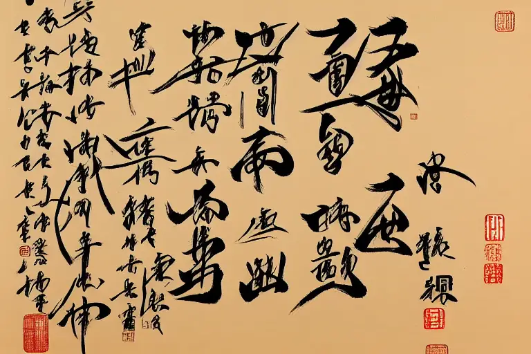 some fake chinese calligraphy