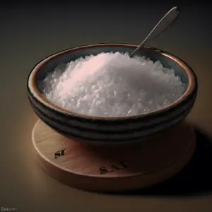 Salt in dish