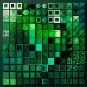 Green Color Swatch Grid