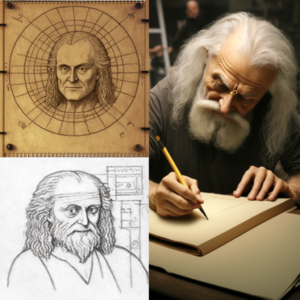 leonardo davinci drawing a renaissance emoji