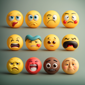 a collection of computer generated emojis