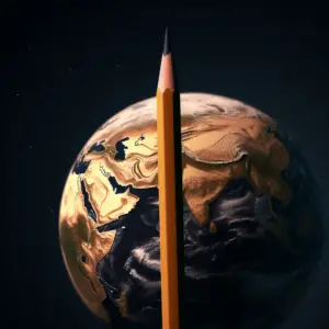 What is Slang in Writing? A pencil lying on top of the Earth