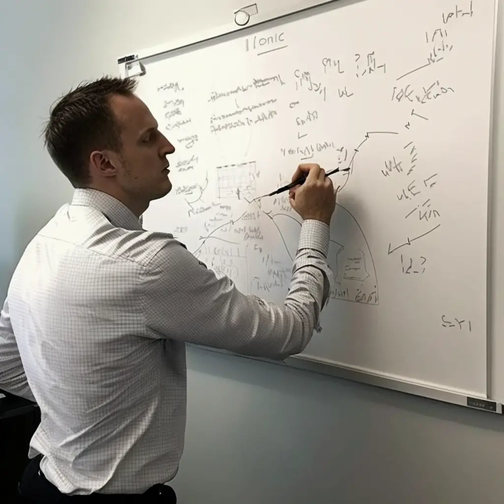 a man writing on a whiteboard to illustrate the concept of a concept in the context psychology