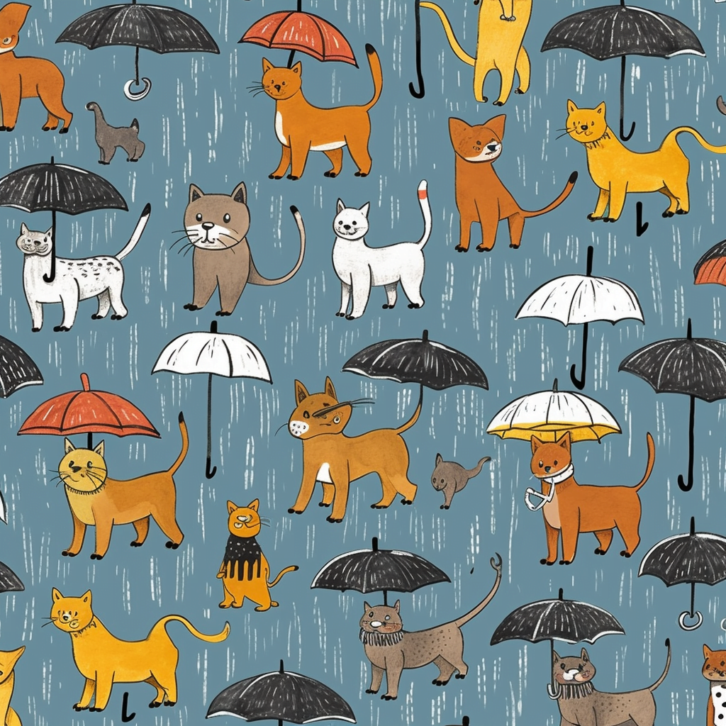 it's raining cats and dogs as illustration of an idiom in writing