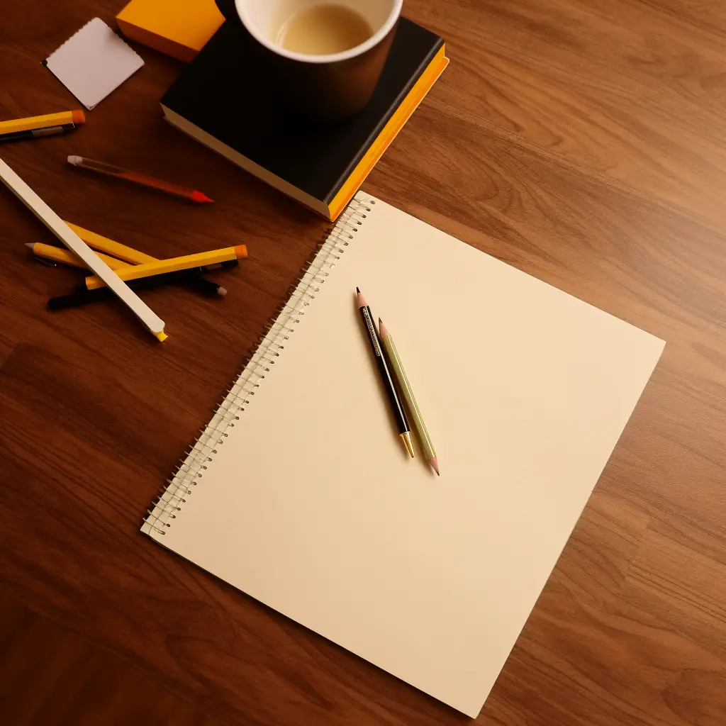 a pencil and pad for writing, especially writing jargon
