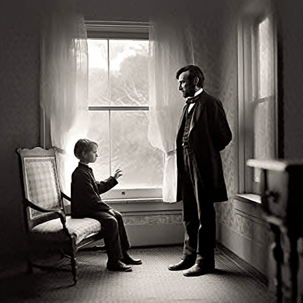 Abraham Lincoln Talking to His Child Ghost