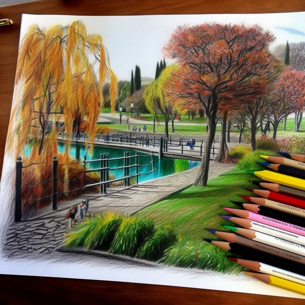 How to draw a park