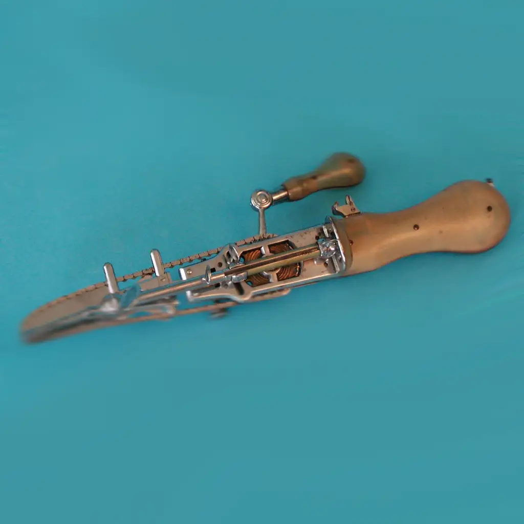Historical osteotome, a medical bone chainsaw