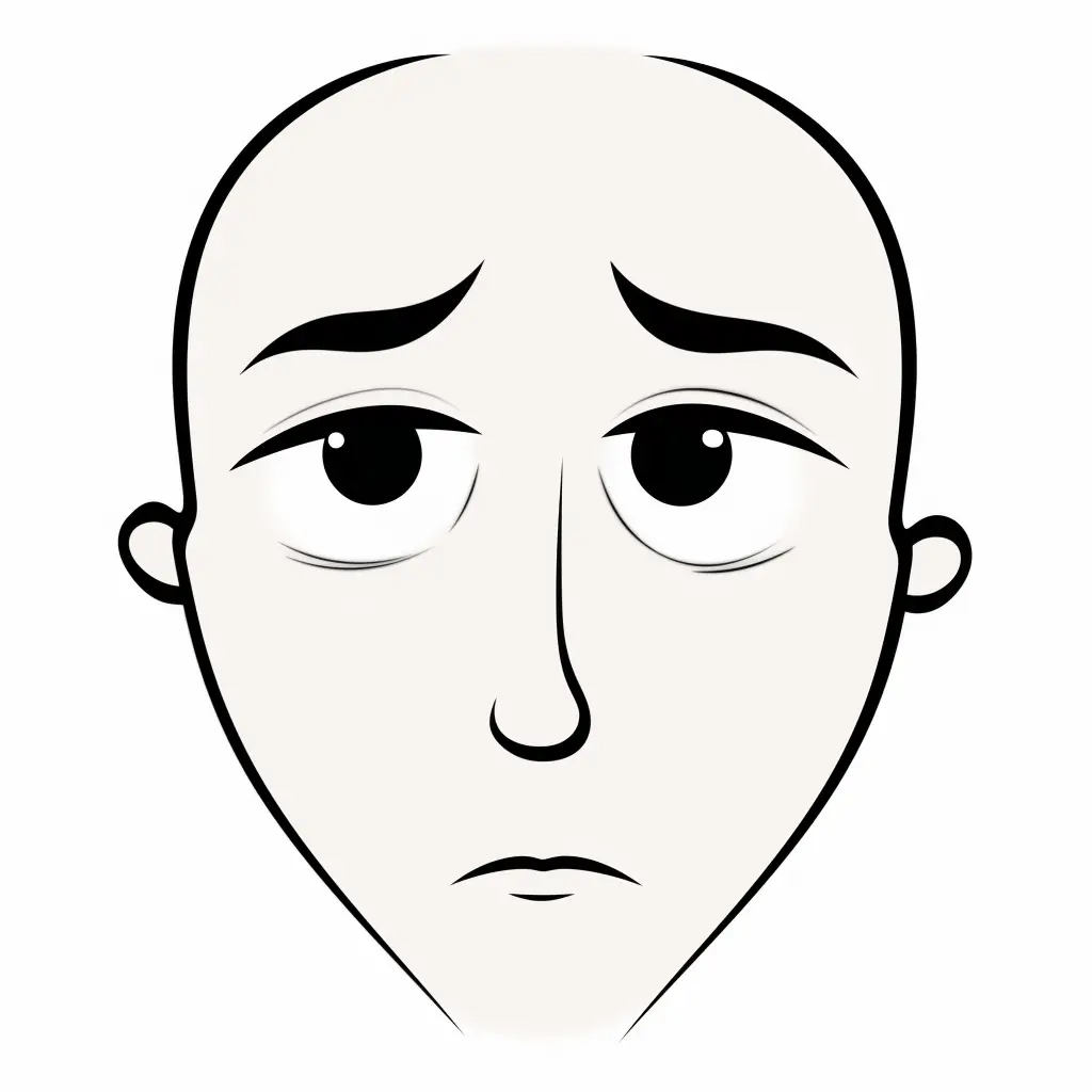 what is neutral stimulus in psychology? A cartoon sad man's face