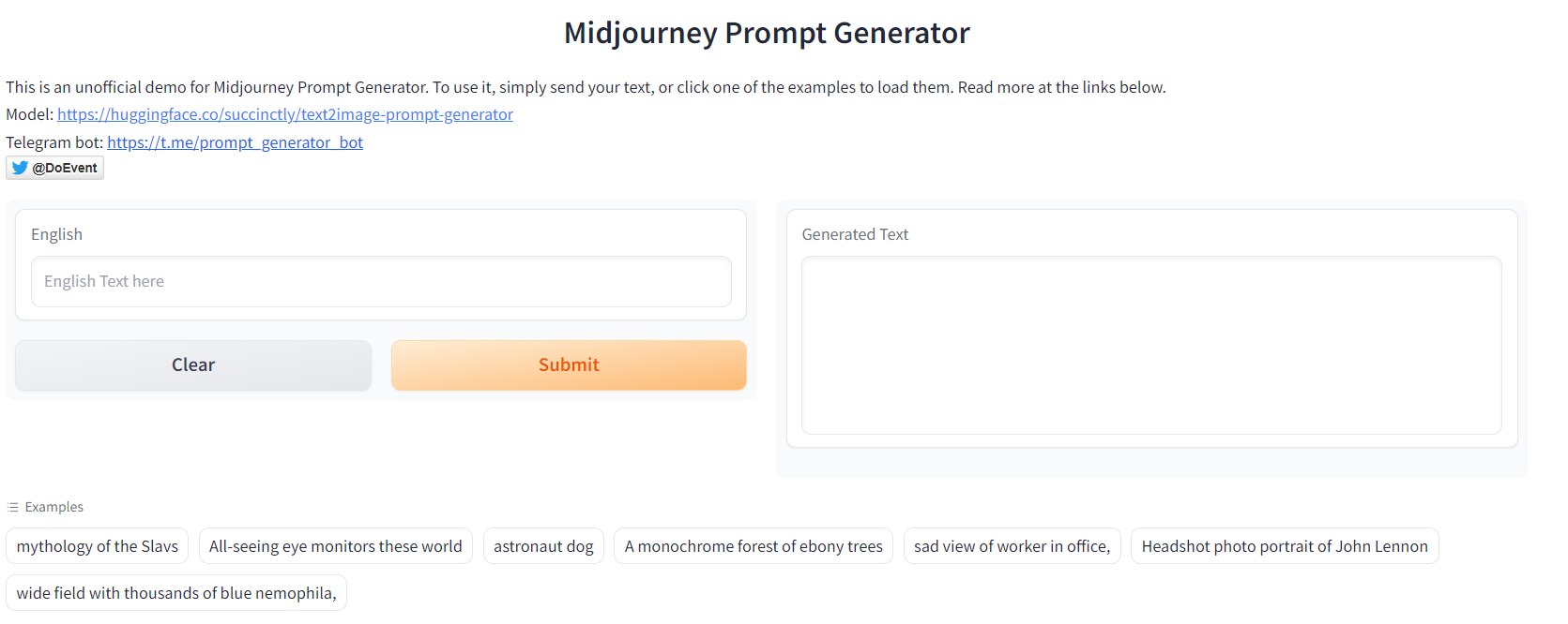 Prompt Generator by Huggingface