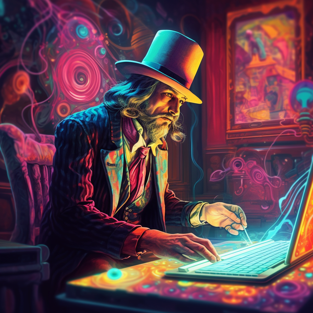 What is Machine Learning? A wizard uses his computer to explain