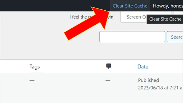 how to clear the cache cache enabler