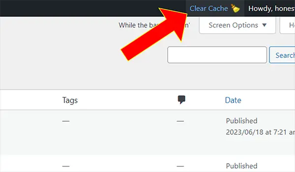 how to clear the cache comet cache