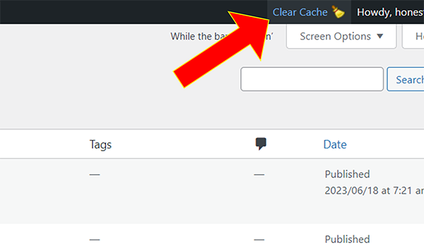 how to clear the cache comet cache