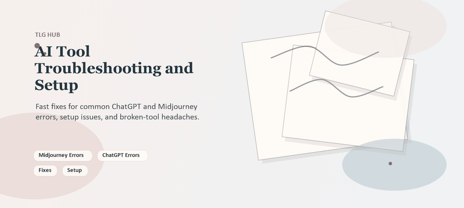AI troubleshooting hub header illustration