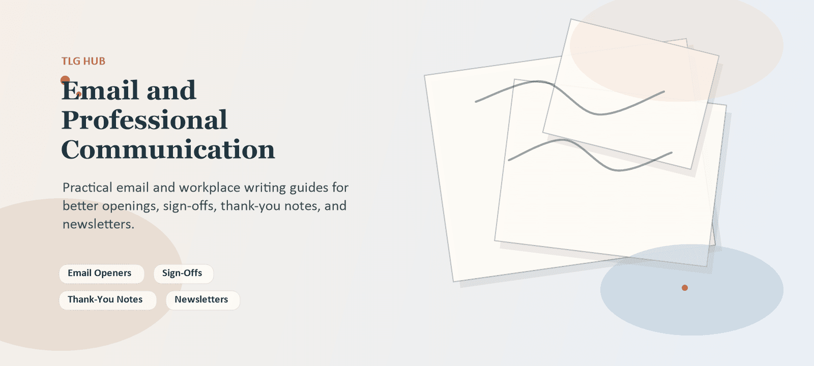 Email and professional communication hub header illustration