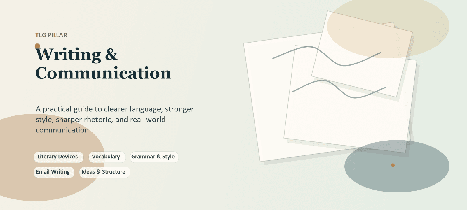 Writing and Communication pillar header illustration