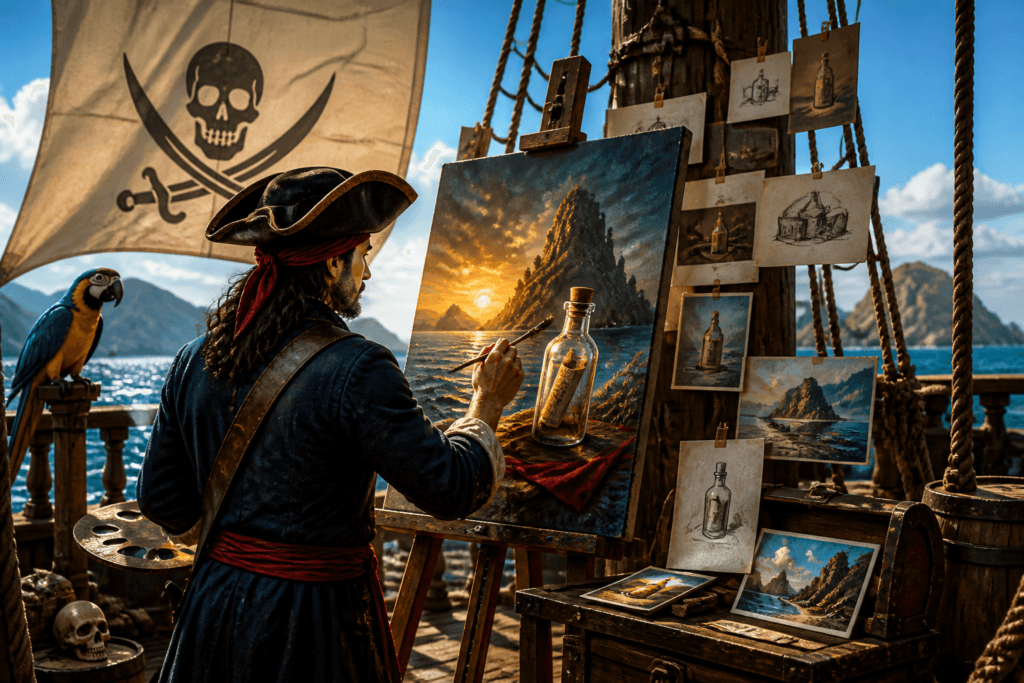 Sales page visuals created with AI images