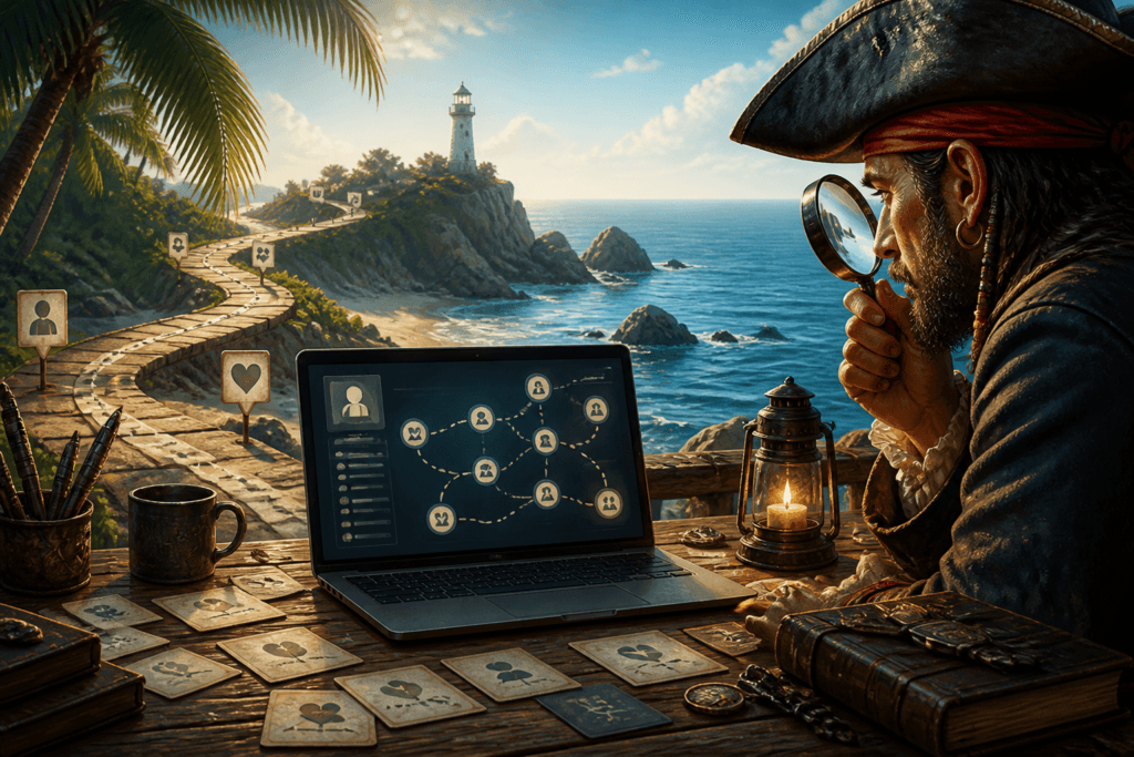 Guide to audience-to-offer journeys open on laptop