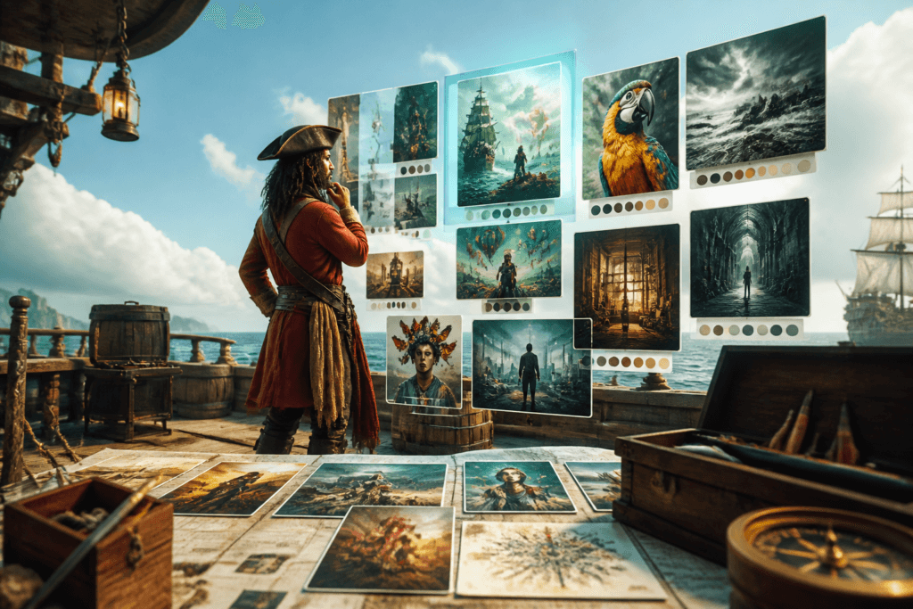 Creator reviewing AI image tool options