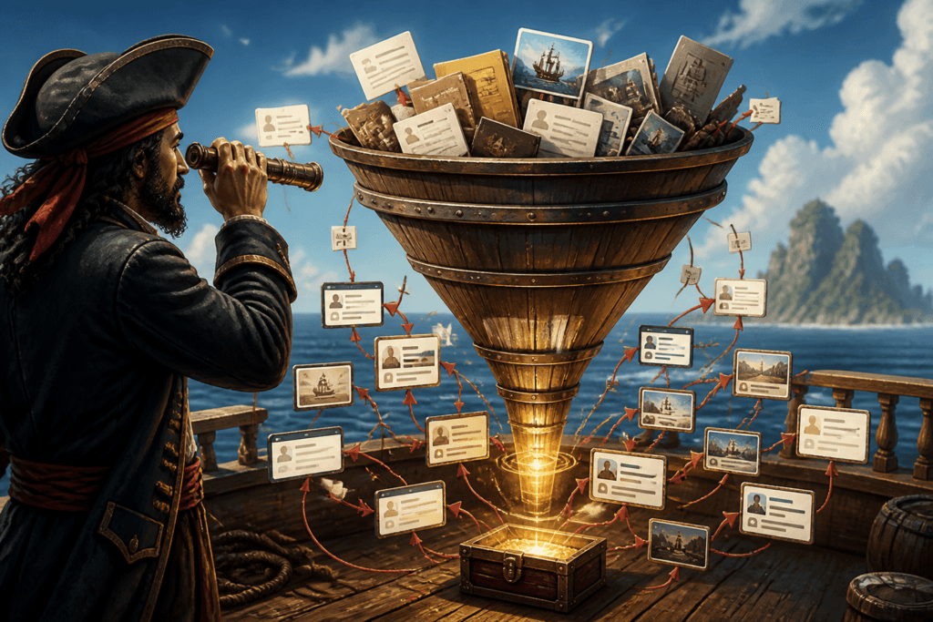 content funnel with internal links