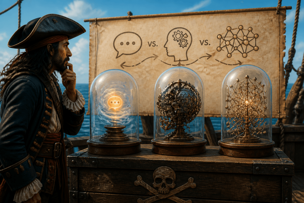 Comparison of ChatGPT GPT and LLM terms