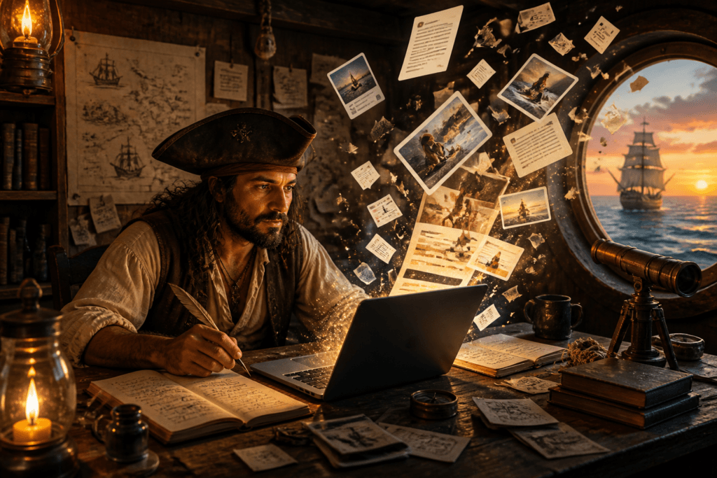 Small creator repurposing content with AI