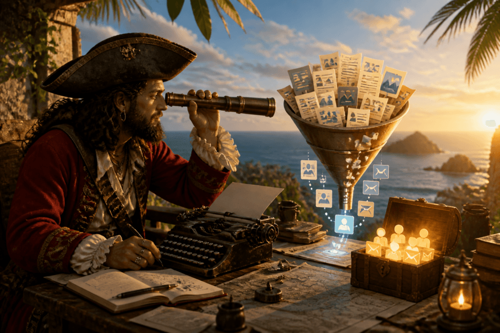 Affiliate article funnel leading to leads and sales