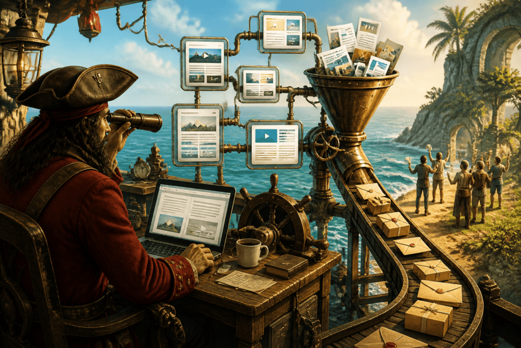 Repurposed content feeding lead generation