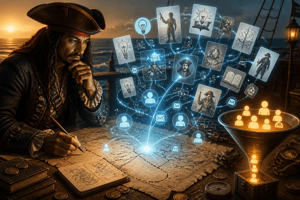 Creator research process connected to leads