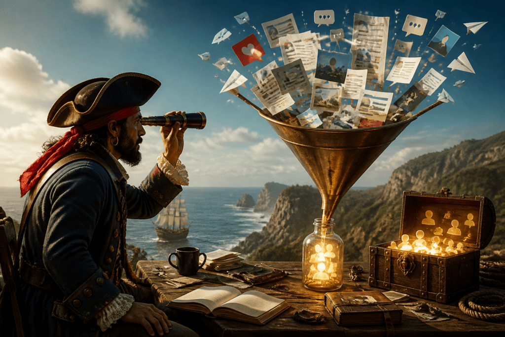 Creator funnel leading to leads and sales
