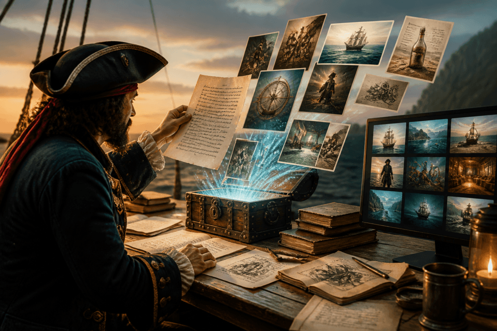 Old content repurposed into AI image examples
