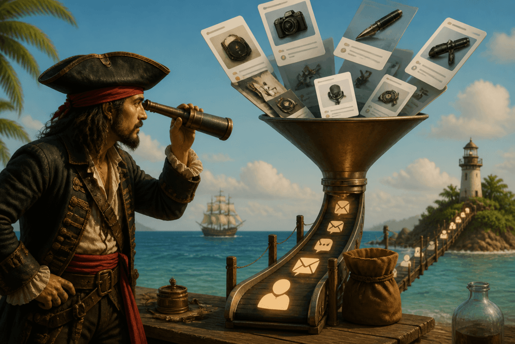 Creator funnel using tool reviews as content assets