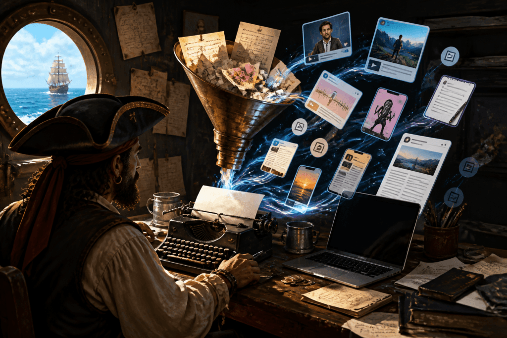 Creator AI editing and repurposing workflow