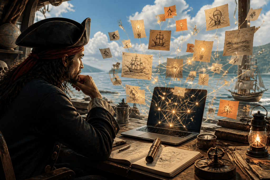 Creator AI research and ideation workflow