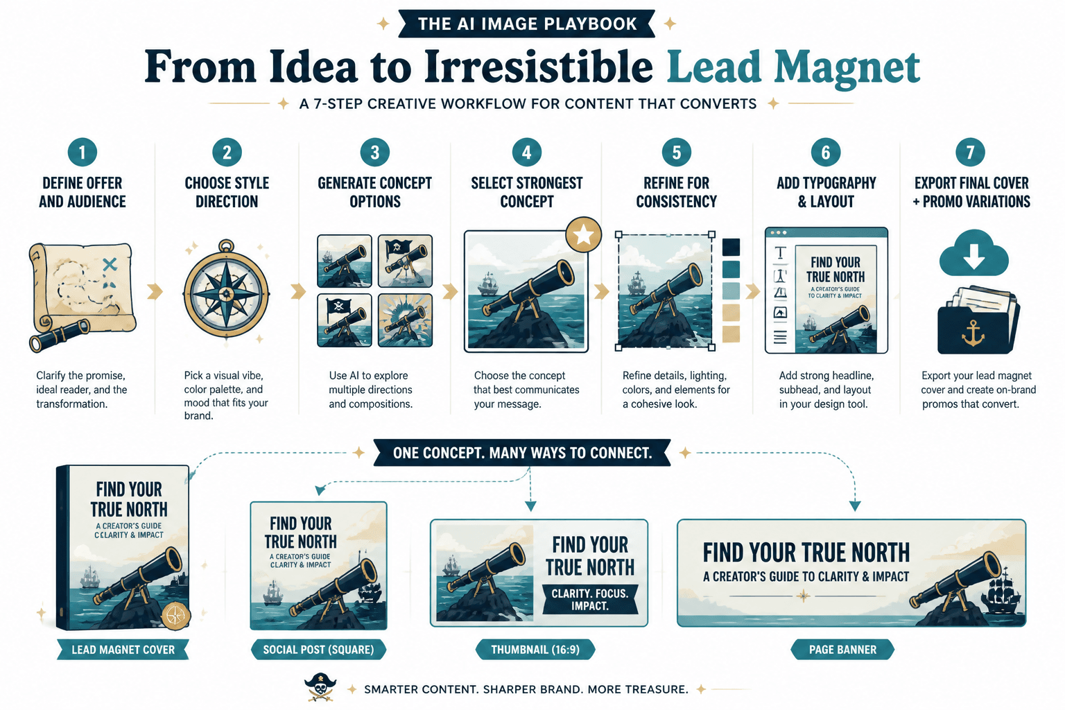 Simple workflow from offer to final lead magnet cover assets