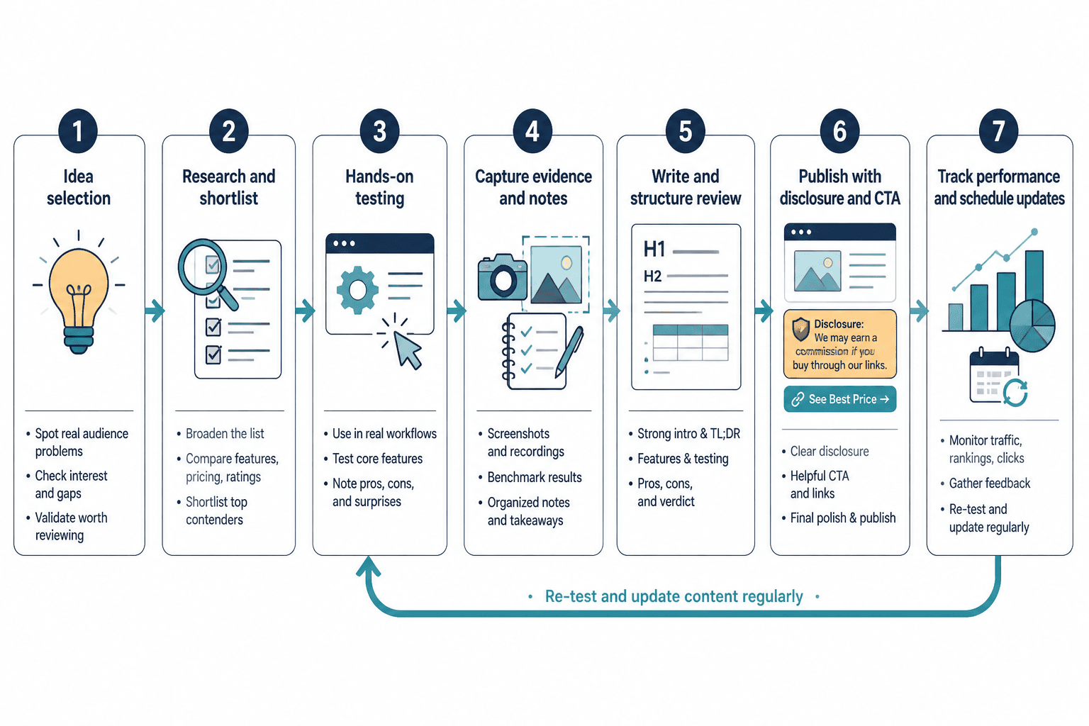 Review workflow from idea to update