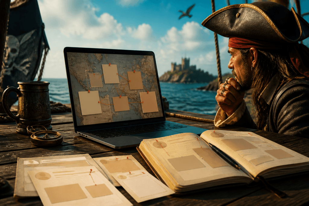 Creator offer messaging guide open on laptop
