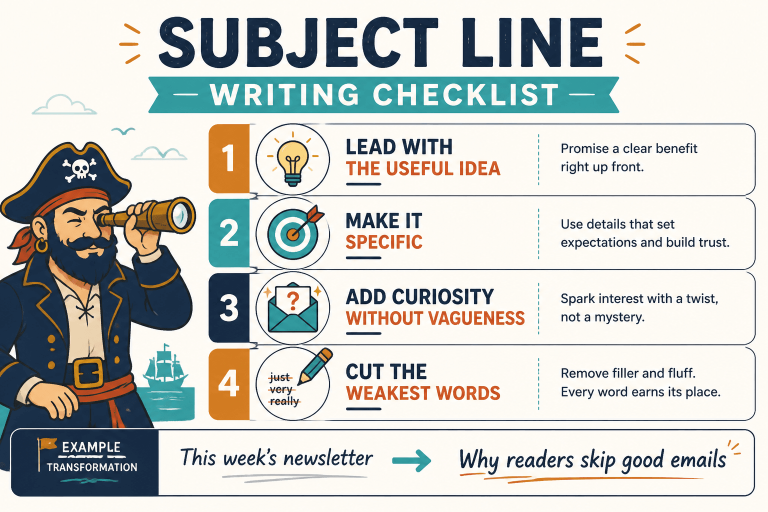 Four-step checklist for writing stronger newsletter subject lines